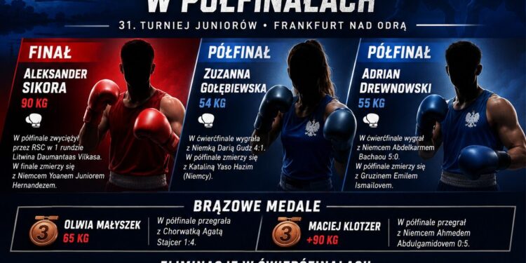 Puchar Branderburgii: Sikora w finale, Gołębiewska i Drewnowski w półfinałach