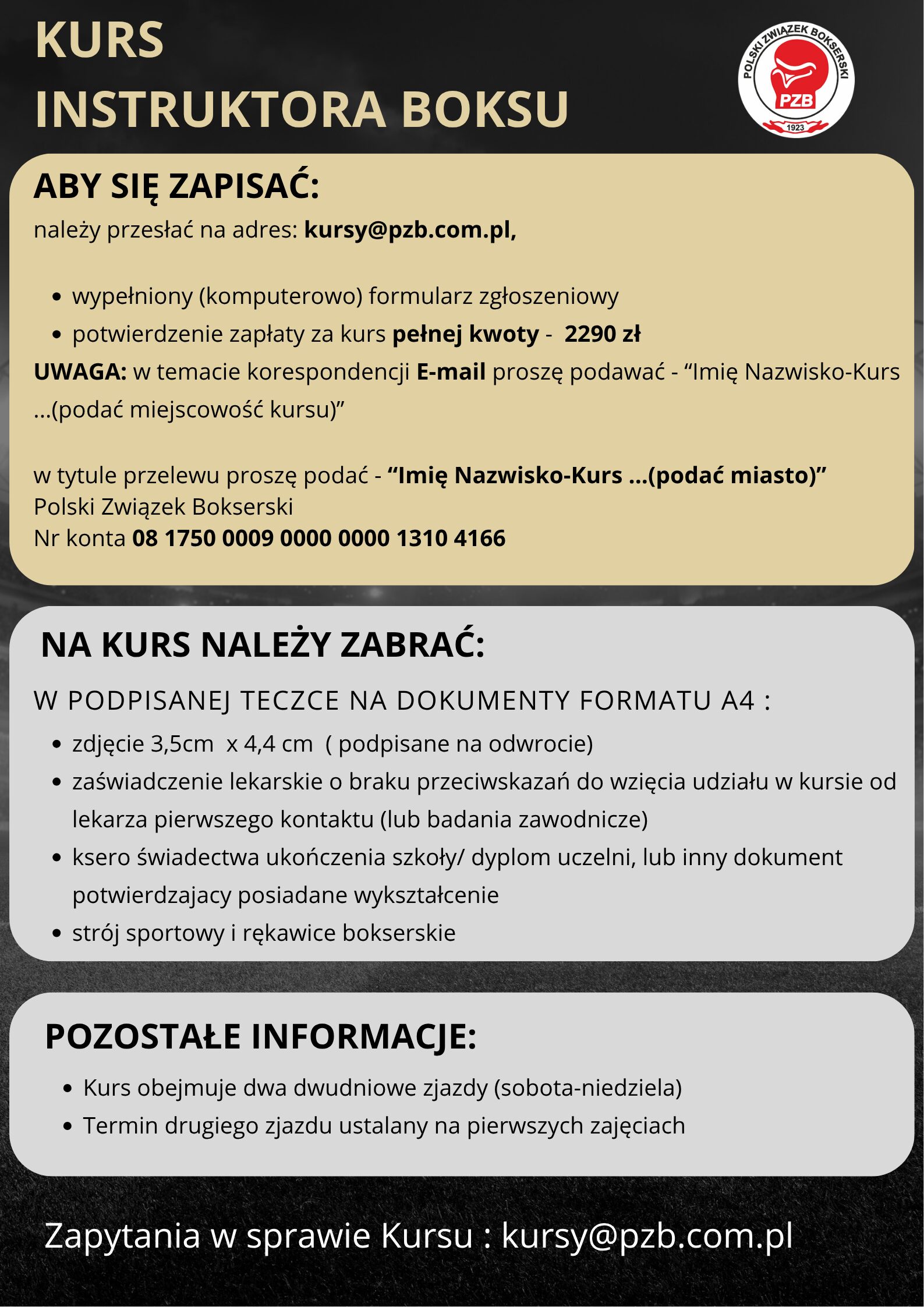 KURS_Wymagania